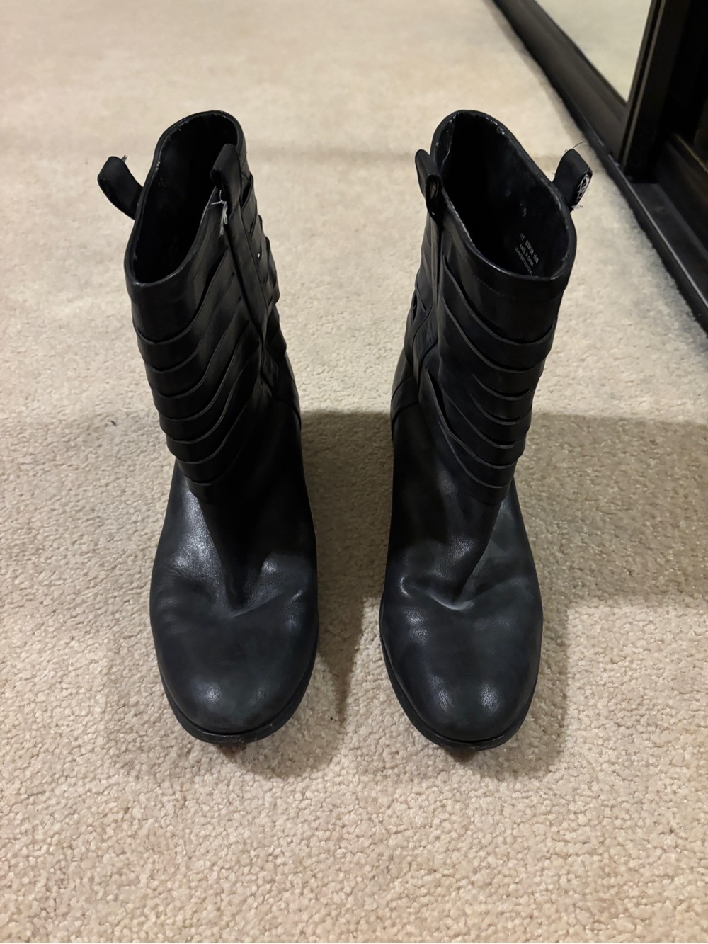 Cole Haan Black Women's Mid-Calf Leather Boots